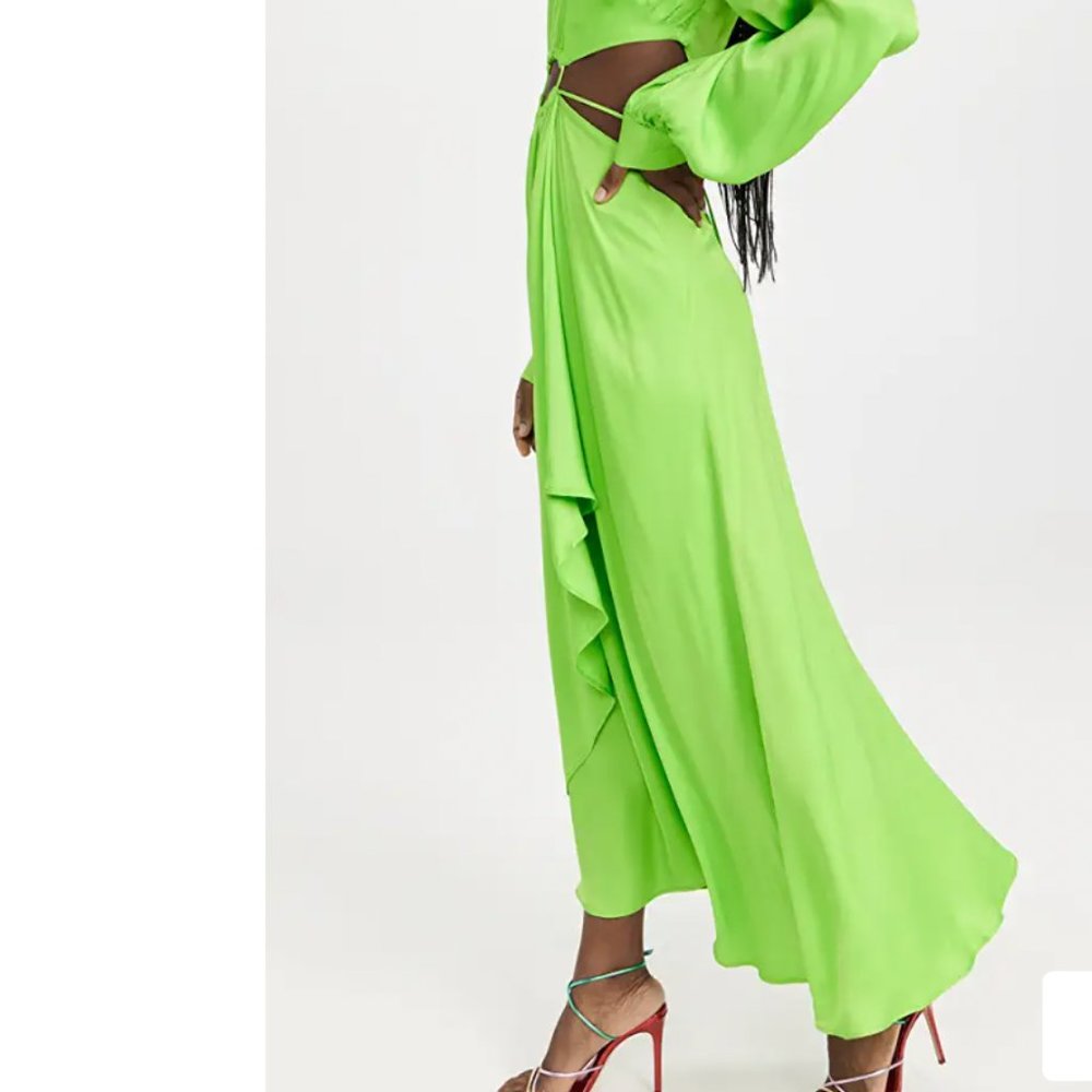 FARM Rio Lime Green Maxi Dress Dopamine - Picture 7 of 13